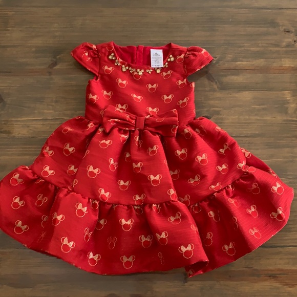Disney Minnie Mouse Christmas dress. Size 5/6. - Picture 1 of 5